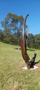 Paul Bacon sculpture outdoor metal landscape art