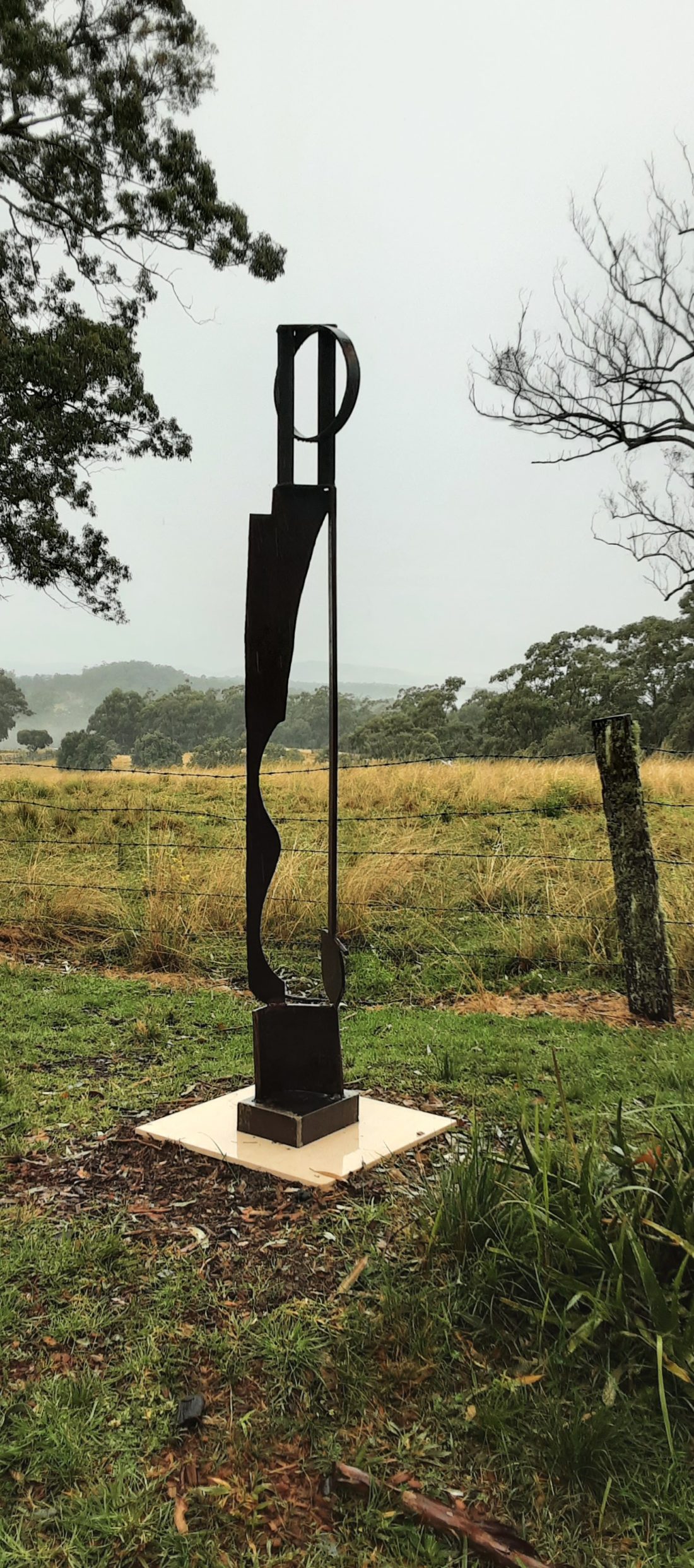 Paul Bacon sculpture landscape abstract impressionism outdoors steel